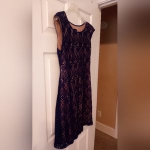 Connected Apparel Blue Lace Dress